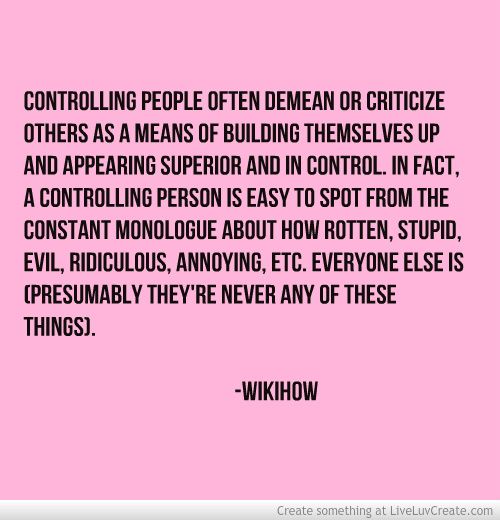 control and demean